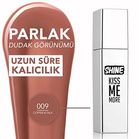 Flormar 009 Coffe Talk Shine Kiss Me More Uzun Sure Kalici Parlak Bitisli Likit Ruj