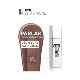 Flormar 009 Coffe Talk Shine Kiss Me More Uzun Sure Kalici Parlak Bitisli Likit Ruj