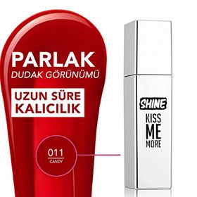 Flormar 011 Candy Shine Kiss Me More Uzun Sure Kalici Parlak Bitisli Likit Ruj