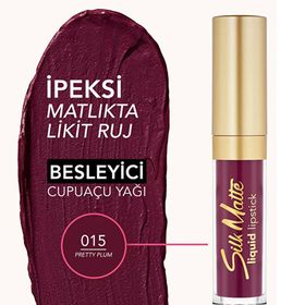 Flormar 015 Pretty Plum Silk Matte Likit Mat Ruj
