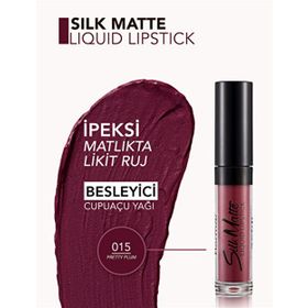 Flormar 015 Pretty Plum Silk Matte Likit Mat Ruj