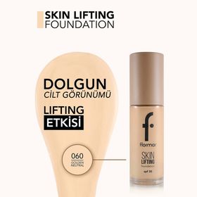 Flormar 060 Golden Neutral Skin Lifting Sıkılaştırma Etkili Parlak Fondöten