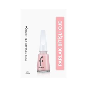 Flormar 077 Light Pink Nail Enamel Uzun Süre Kalıcı Besleyici Oje