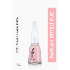 Flormar 077 Light Pink Nail Enamel Uzun Süre Kalıcı Besleyici Oje