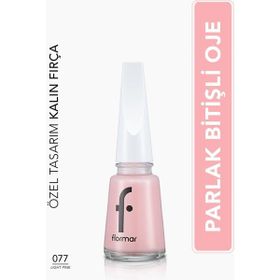 Flormar 077 Light Pink Nail Enamel Uzun Süre Kalıcı Besleyici Oje