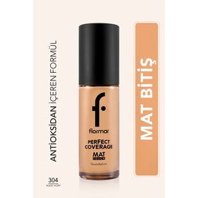 Flormar 304 Nude Ivory Mat Bitişli E Vitamini İçeren Fondöten