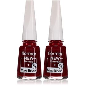 Flormar 385 Red Velvet 2'li Nail Enamel Uzun Süre Kalıcı Besleyici Oje