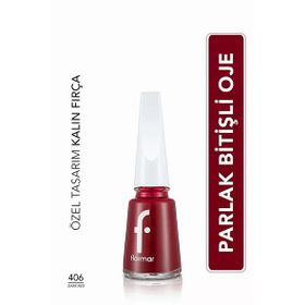Flormar 406 Dark Red Nail Enamel Uzun Süre Kalıcı Besleyici Oje