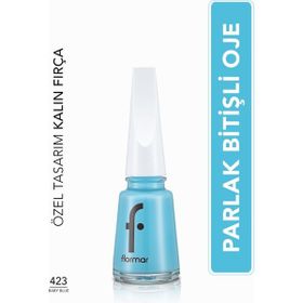 Flormar 423 Baby Blue Nail Enamel Uzun Süre Kalıcı Besleyici Oje
