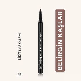 Flormar Brow Micro 02 Light Brown Filler Tarak Uçlu Doğal Bitişli Kaş Kalemi
