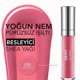 Flormar Dewy Lip Glaze 026 Party Glow Dudak Parlatıcısı
