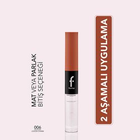 Flormar Duoglam 006 Cocoa Charm Yüksek Pigmentli ve Uzun Süre Kalıcı İki Uçlu Ruj