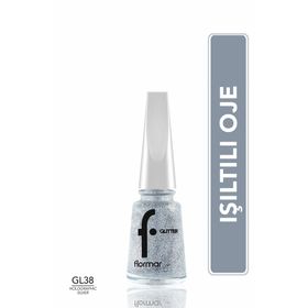 Flormar GL038 Holographıc Sılver Yoğun Simli Şeffaf Oje