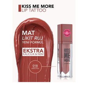Flormar Kiss Me More Yüksek Pigmentli ve Mat Bitişli 3.8 ml 018 Perfection Nemlendirici Likit Ruj