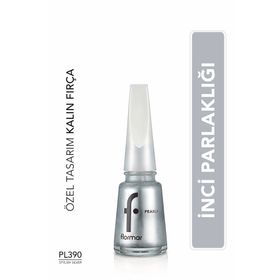 Flormar Maxi Brush Pearly PL390 Stylish Silver Oje