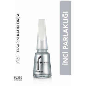 Flormar Maxi Brush Pearly PL390 Stylish Silver Oje
