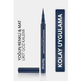 Flormar Midnight Matte Koyu Mavi Eyeliner