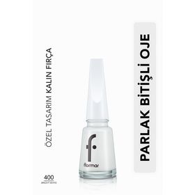 Flormar Nail Enamel 400 Bright White Klasik Parlak Bitişli Yüksek Pigmentli Oje