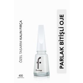 Flormar Nail Enamel 400 Bright White Klasik Parlak Bitişli Yüksek Pigmentli Oje
