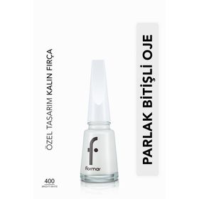 Flormar Nail Enamel 400 Bright White Klasik Parlak Bitişli Yüksek Pigmentli Oje