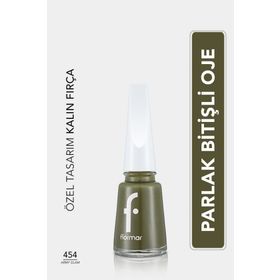 Flormar Nail Enamel 454 Army Glam Klasik Parlak Bitişli Yüksek Pigmentli Oje