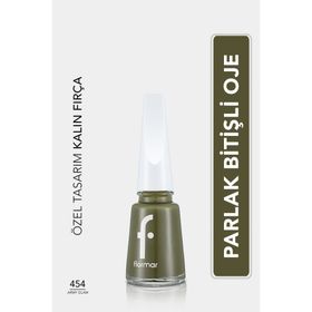 Flormar Nail Enamel 454 Army Glam Klasik Parlak Bitişli Yüksek Pigmentli Oje