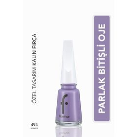 Flormar Nail Enamel 494 Ash Blue Klasik Parlak Bitişli Yüksek Pigmentli Oje