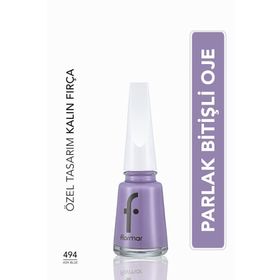 Flormar Nail Enamel 494 Ash Blue Klasik Parlak Bitişli Yüksek Pigmentli Oje