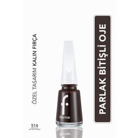 Flormar Nail Enamel 514 Bitter Cocoa Klasik Parlak Bitişli Yüksek Pigmentli Oje