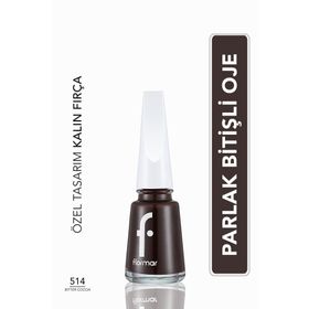 Flormar Nail Enamel 514 Bitter Cocoa Klasik Parlak Bitişli Yüksek Pigmentli Oje