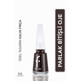 Flormar Nail Enamel 514 Bitter Cocoa Klasik Parlak Bitişli Yüksek Pigmentli Oje