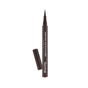 Flormar No:002 Brown Midnight Matte Ekstra Mat Bitişli Yoğun Siyah Esnek Keçe Uçlu Kalem Eyeliner
