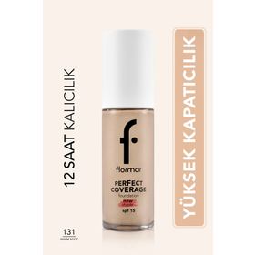 Flormar Perfect Coverage 131 Warm Nude Yoğun Kapatıcı Su Bazlı Fondöten
