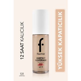 Flormar Perfect Coverage 131 Warm Nude Yoğun Kapatıcı Su Bazlı Fondöten
