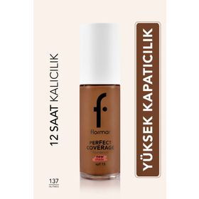 Flormar Perfect Coverage 137 Nutmeg Yoğun Kapatıcı Su Bazlı Fondöten