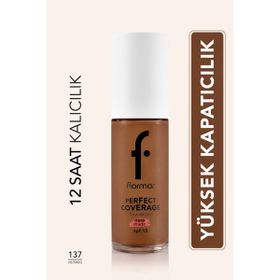 Flormar Perfect Coverage 137 Nutmeg Yoğun Kapatıcı Su Bazlı Fondöten