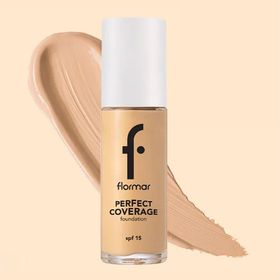 Flormar Perfect Coverage Yüksek Pigmentli Uzun Süre Kalıcı SPF15 100 Light Ivory Fondöten