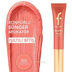 Flormar Puffy Liquid 002 Peachy Glow Blush Likit Allık
