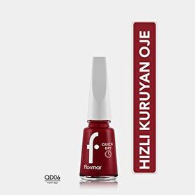 Flormar Quick Dry 006 Fiery Red Hızlı Kuruyan Yoğun Pigmentli Oje
