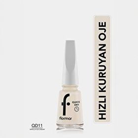 Flormar Quick Dry 011 Vanilla Ice Cream Hızlı Kuruyan Yoğun Pigmentli Oje