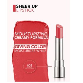 Flormar Sheer Up Lipstick 005 Pretty Peach Ruj