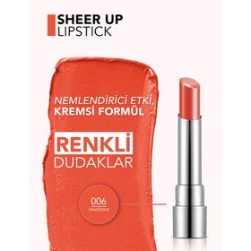 Flormar Sheer Up Lipstick 006 Tangerine Ruj