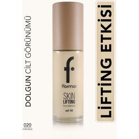 Flormar Skin Lifting Yaşlanma Karşıtı Bakım Yapan Kremsi Dokulu SPF 30 30 ml 020 Pure Beige Fondöten