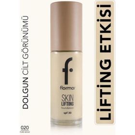 Flormar Skin Lifting Yaşlanma Karşıtı Bakım Yapan Kremsi Dokulu SPF 30 30 ml 020 Pure Beige Fondöten