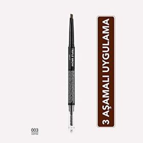 Flormar Triple Brow 003 Coffe 3'ü 1 Arada Kremsi Dokulu Kaş Makyaj Kalemi