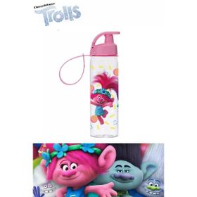 Flosoft 500 ml Trolls Desenli Lisanslı Ayarlanabilir Kapaklı Matara