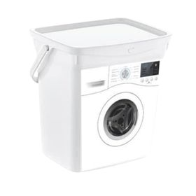 Flosoft QBox 6 lt Kapaklı Kulplu Deterjan Saklama Kutusu
