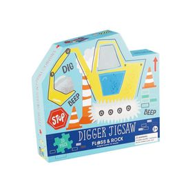 Floss and Rock 20 Parça Construction İnşaat Makinesi Şekilli Yapboz