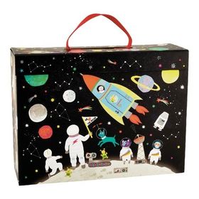 Floss and Rock 41P3659 Space Ahşap Figürlü Oyun Kutuları