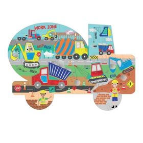 Floss and Rock Construction 40 Parça İnşaat Arabası Şekilli Yapboz